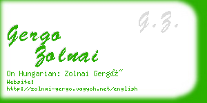 gergo zolnai business card